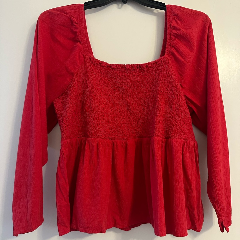 Old Navy Vibrant Red Blouse